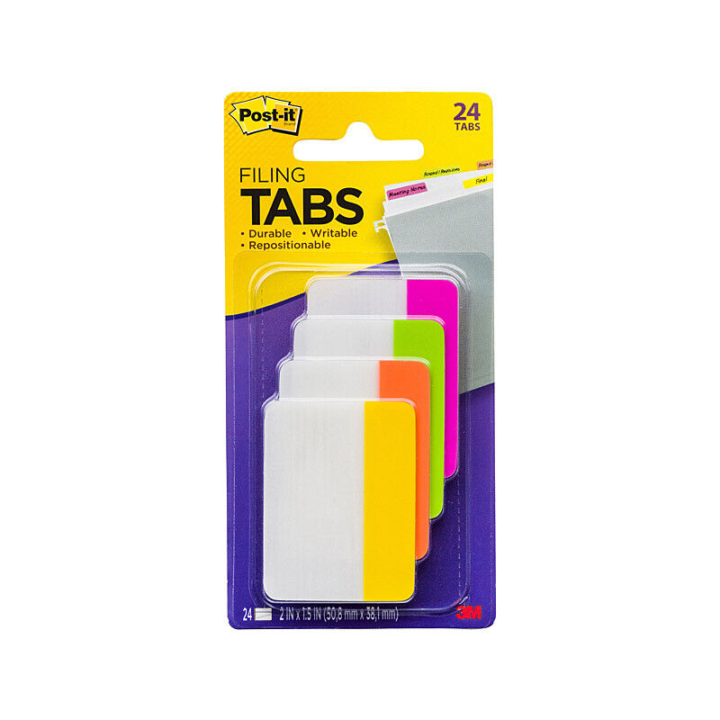 Strong Self-Adhesive Index Tabs 50x38mm - 6 Boxes (144 Tabs) 