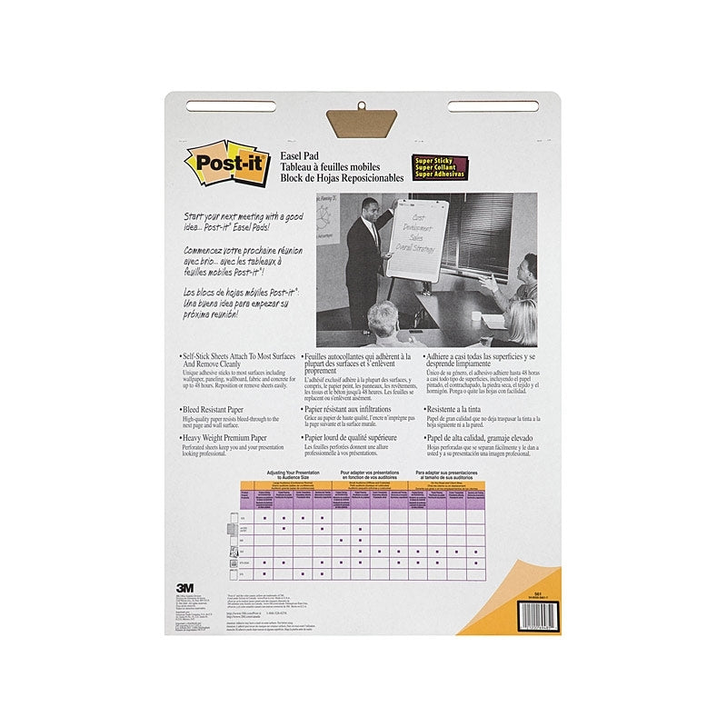 Post-it Yellow Self-Stick Easel Pad - 2 Pack 