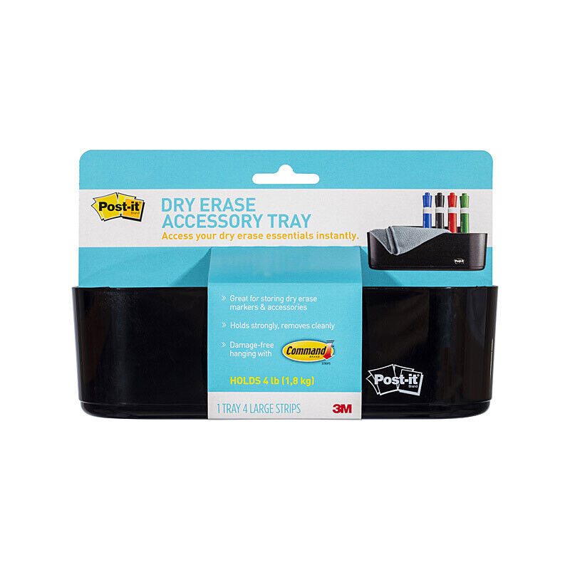 Post-It Dry Erase Tray | Whiteboard Marker & Eraser Storage 