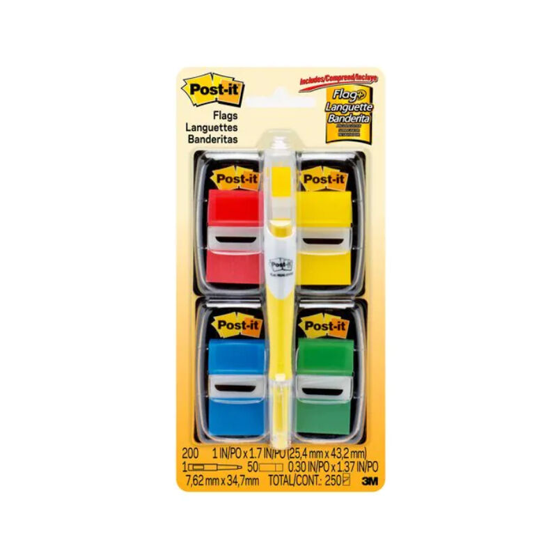 Multi-Color Sticky Page Flags & Pen Value Pack for Easy Indexing 