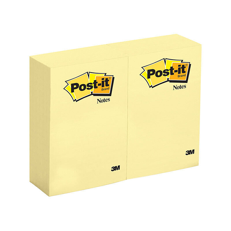 Large Yellow Self-Stick Notes - 98x149mm (12-Pack) 