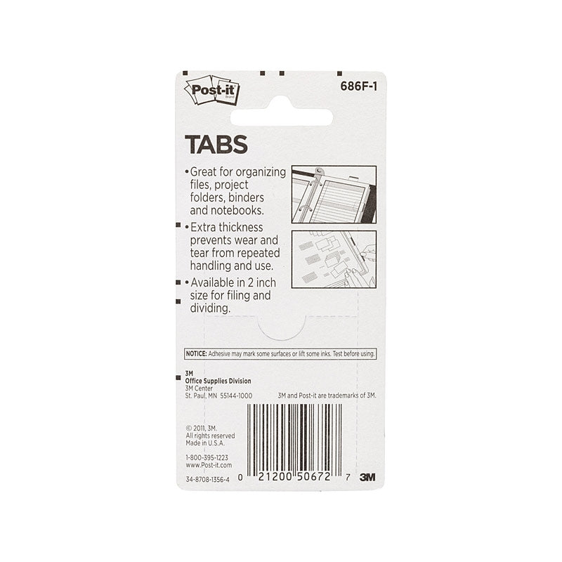 Post-it Index Tabs 686F-1 - Assorted, 144 Tabs Total 