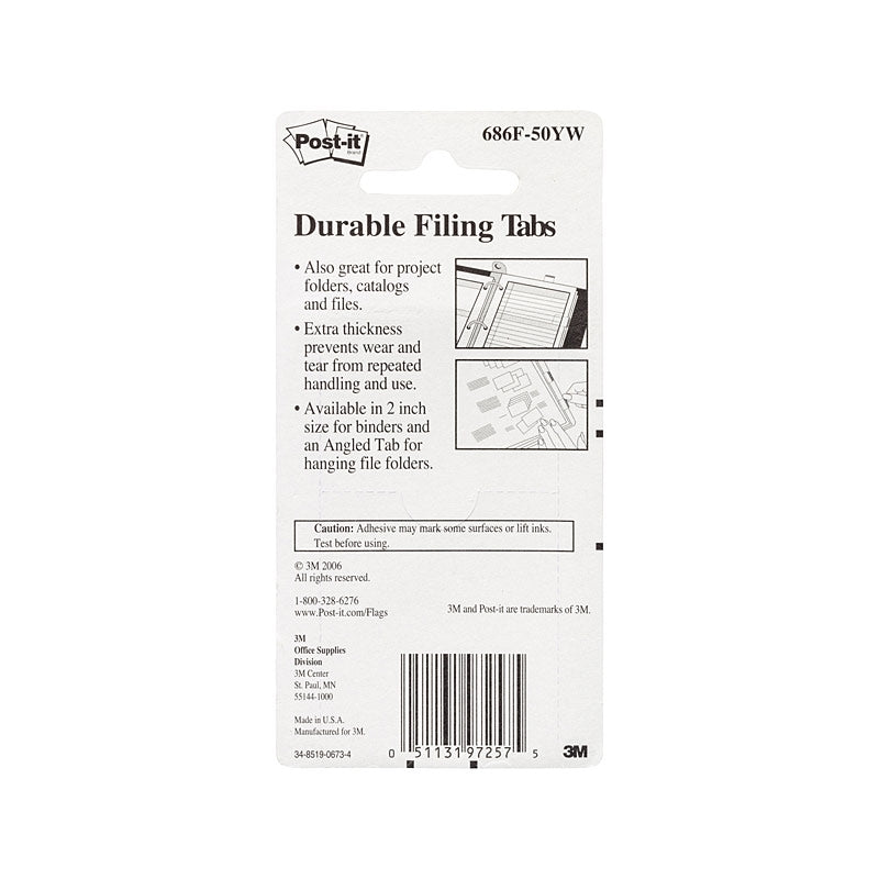 Bulk Yellow Document Tabs - 6 x 50 Count Packs 