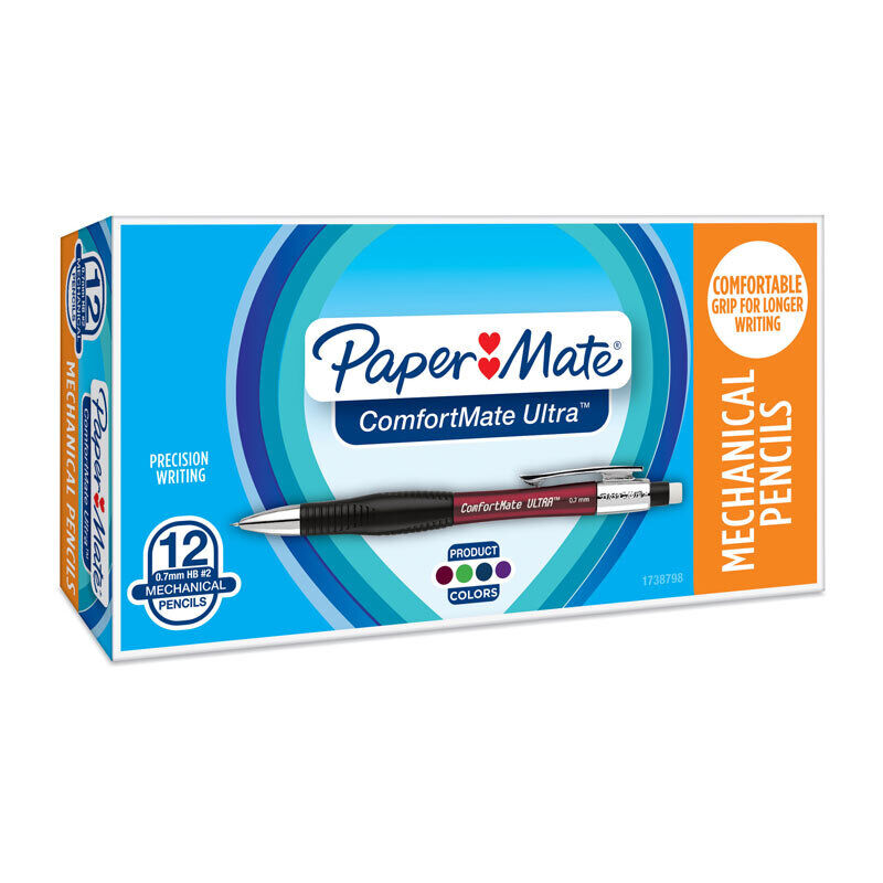 Comfort Grip Mechanical Pencils 0.7mm - Pack of 12 