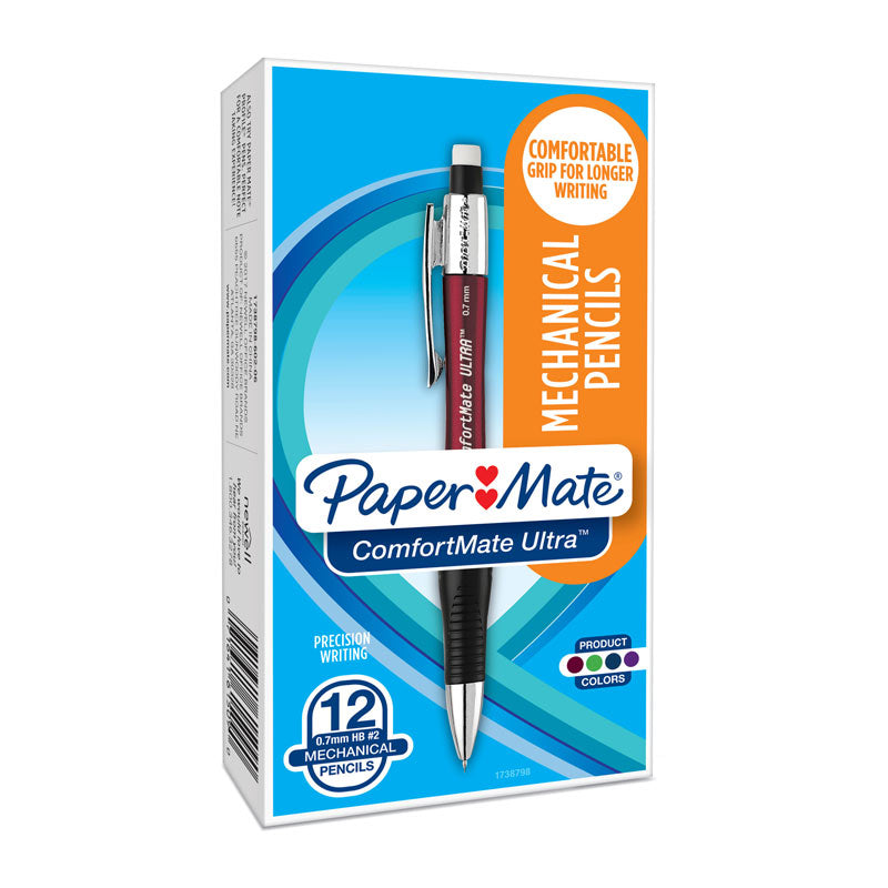 Comfort Grip Mechanical Pencils 0.7mm - Pack of 12 