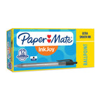 Paper Mate InkJoy 100RT Retractable Black Ballpoint Pens, Box of 12 