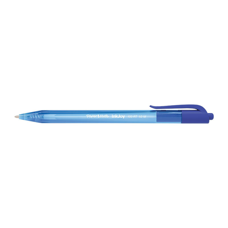 Paper Mate InkJoy 100RT Blue Retractable Ballpoint Pens (12 Pack) 