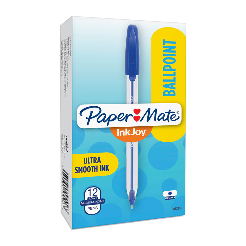 Paper Mate InkJoy 50ST Blue Ballpoint Pens - 12 Pack 