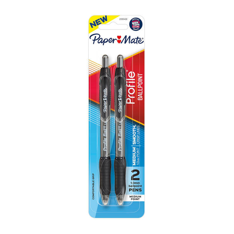 Profi RT 1.0mm Black Ballpoint Pens - 2-Pack 