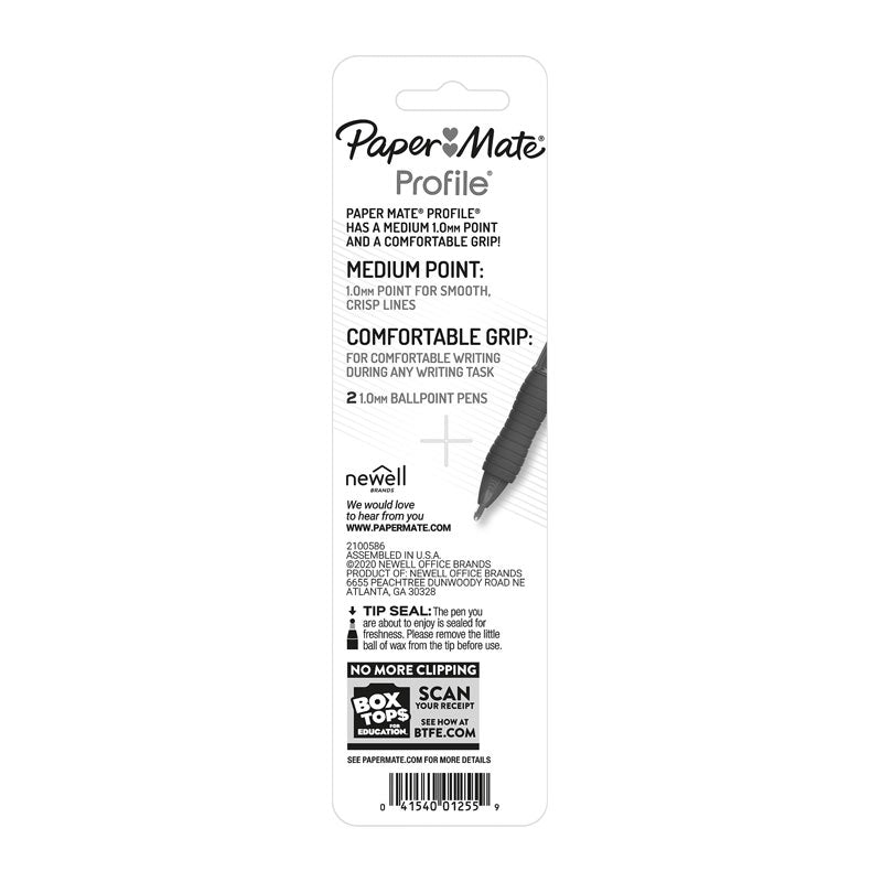 Profi RT 1.0mm Black Ballpoint Pens - 2-Pack 