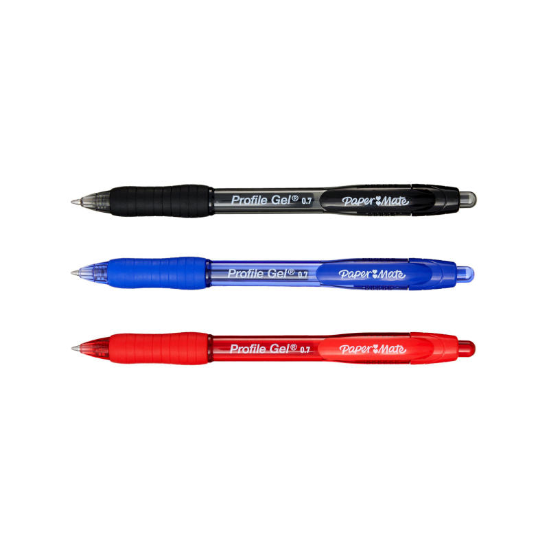 Paper Mate Profile Gel Pens, 0.7mm, Assorted Colors, 24-Count (6x4-Packs) 