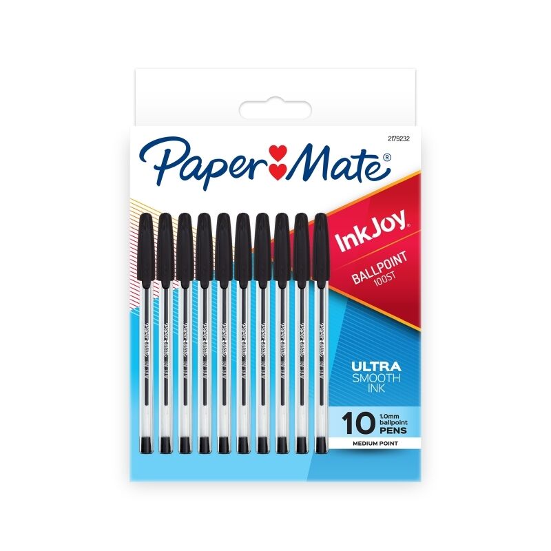 Premium Black Ballpoint Pens - Smooth Writing 10-Pack 
