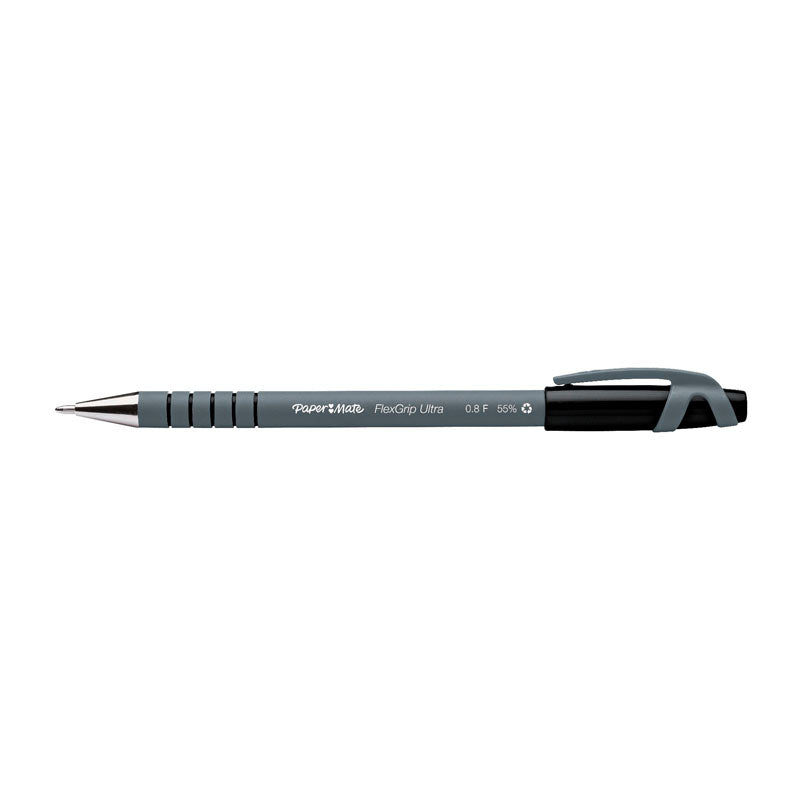 PM Flex Grip Black 0.8mm Ballpoint Pens - Box of 12 