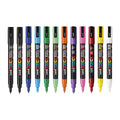 Posca PC-3M Fine Tip Assorted Paint Markers - 12 Pack 