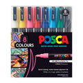Posca PC-3M Fine Tip Paint Markers - Assorted 8 Pack 