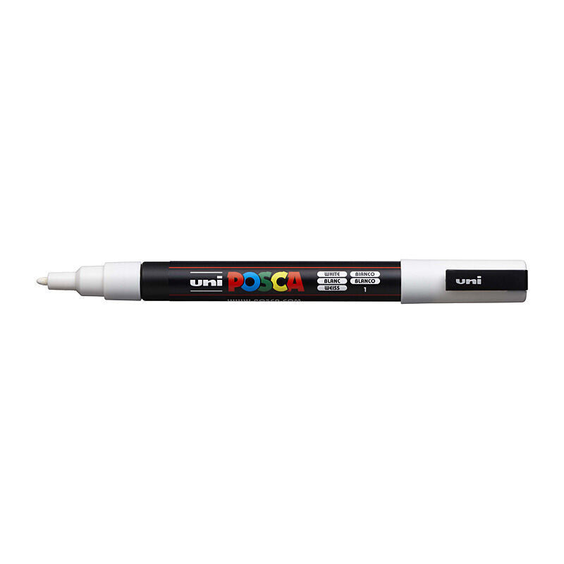Posca PC-3M Fine Tip White Paint Marker Pen 