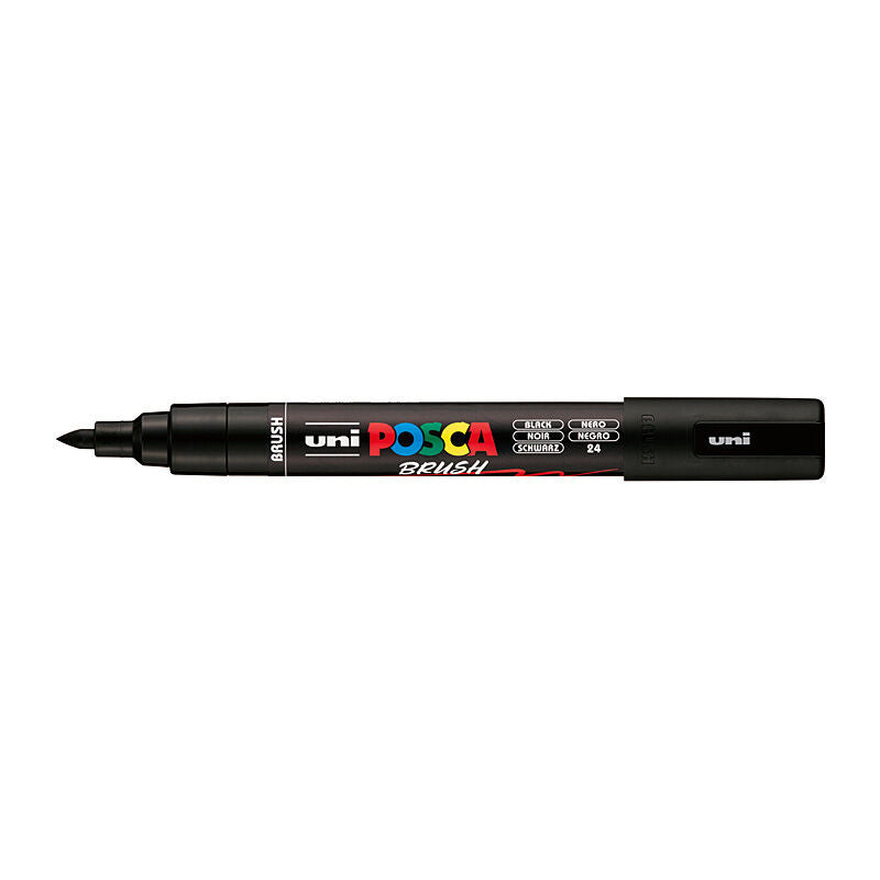 Posca Black Brush Tip Paint Marker - PCF-350 