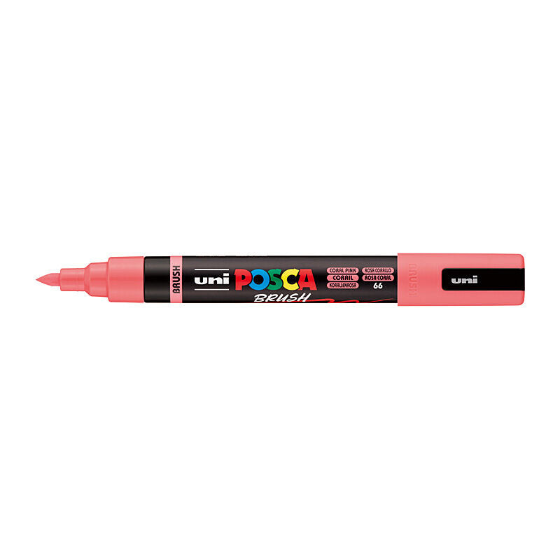 Posca Brush Tip Paint Marker - Coral Pink 