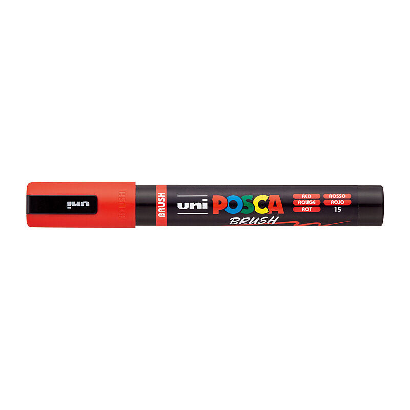 Posca Red Brush Tip Marker - Medium Point Paint Pen 