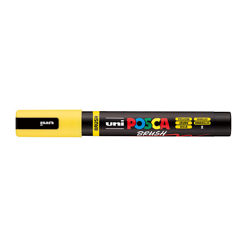 Posca Yellow Paint Marker - Medium Brush Tip