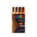 Posca PC-5M Medium Bullet Tip Paint Markers - Orange (4-Pack)