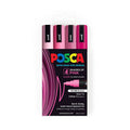 Posca PC-5M Medium Bullet Tip Pink Paint Markers - 4 Pack 