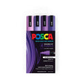 Posca PC-5M Medium Bullet Tip Purple Paint Markers (4 Pack)