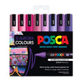 Posca PC-5M Medium Tip Paint Marker Set - Aurora Colors (8-Pack) 