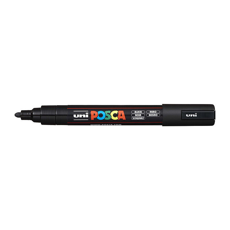 Posca PC-5M Black Medium Bullet Paint Marker 