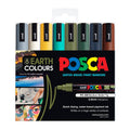 Posca PC-5M Earth Tone Paint Markers - 8 Pen Set