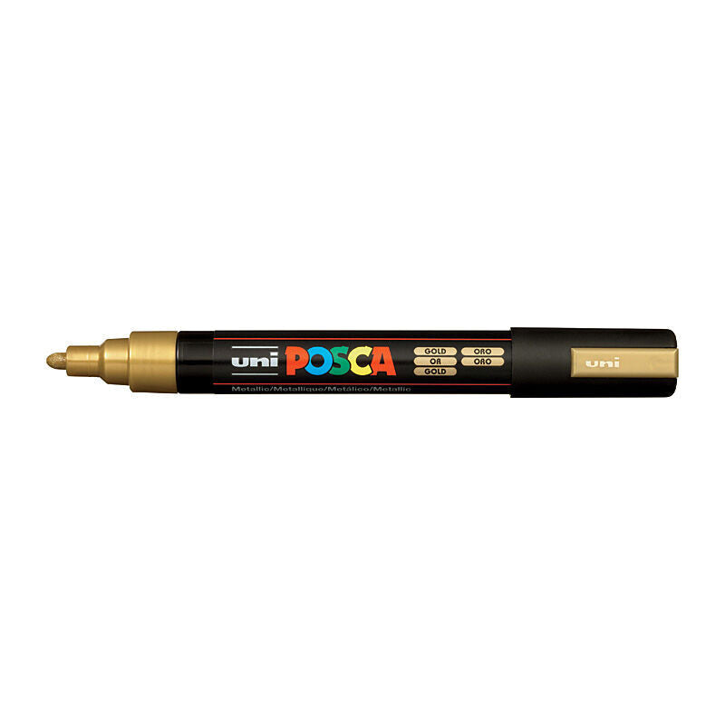 Posca PC-5M Gold Medium Bullet Paint Marker Pen 