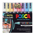 Posca PC-5M Medium Bullet Paint Pens - Soft Colors 8 Pack 