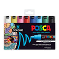 Posca PC-7M Bold Bullet Tip Paint Markers - 8 Assorted Colors 