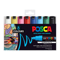 Posca PC-8M Bold Chisel Markers - Assorted 8-Pack 