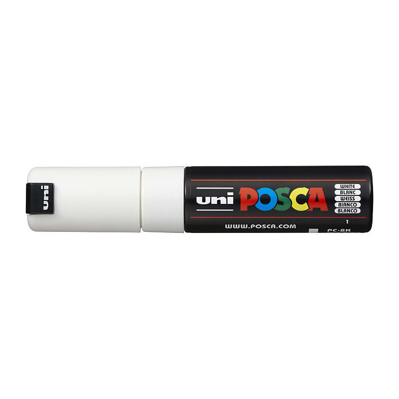 Posca PC-8M White Bold Chisel Tip Paint Marker 