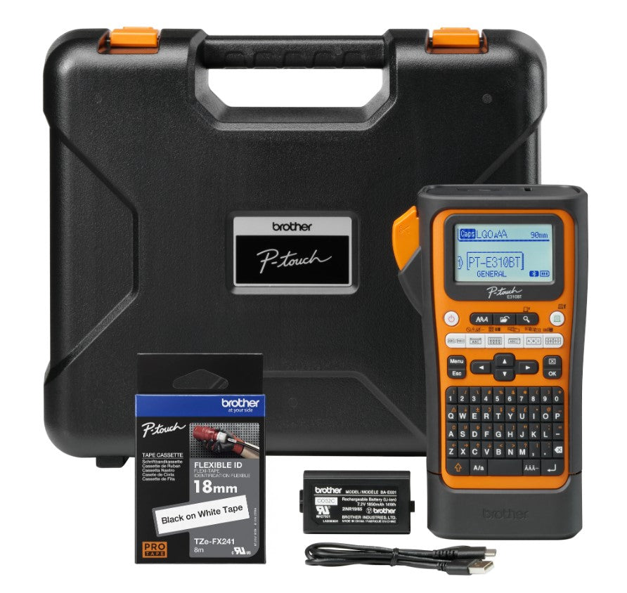 NEW E-Series Professional Electrical Label Maker Kit Brother