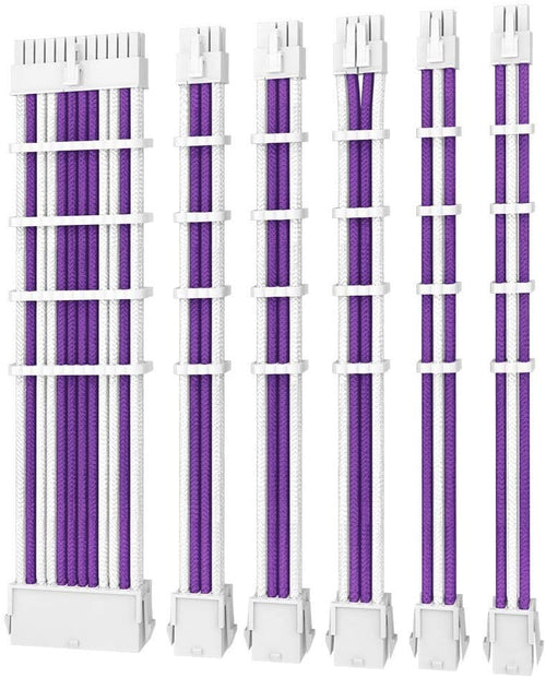 Antec V2 Sleeved PSU Extension Cable Kit - Purple/White 