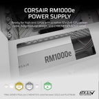 Corsair RM1000e White 1000W Fully Modular Low-Noise ATX 3.1 PSU Corsair