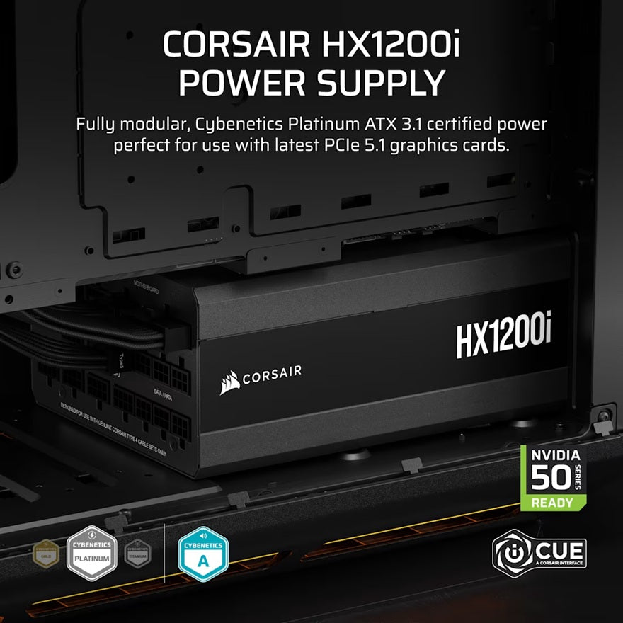 Corsair HX1200i 1200W Platinum Ultra-Quiet Modular PC Power Supply Corsair