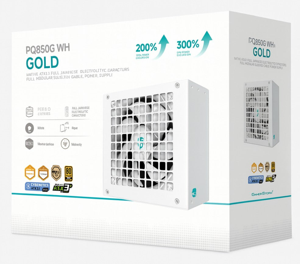 DeepCool PQ850G WH 850W 80+ Gold Fully Modular ATX 3.1 Power Supply DEEPCOOL