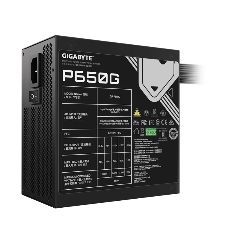 Gigabyte GP-P650G 650W 80+ Gold ATX PC Power Supply Gigabyte