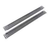 Black 1RU 19 Rack Mount Cable Management Brush Panel LDR