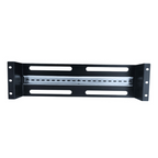 Black 35mm Full DIN Rail - 483mm Length