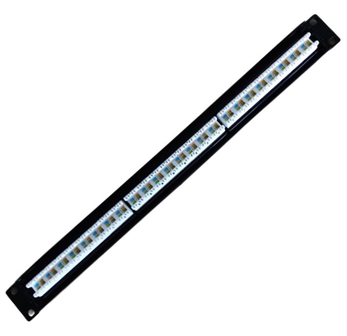 LDR 24-Port Cat6A UTP Network Patch Panel - 1U Rack Mount
