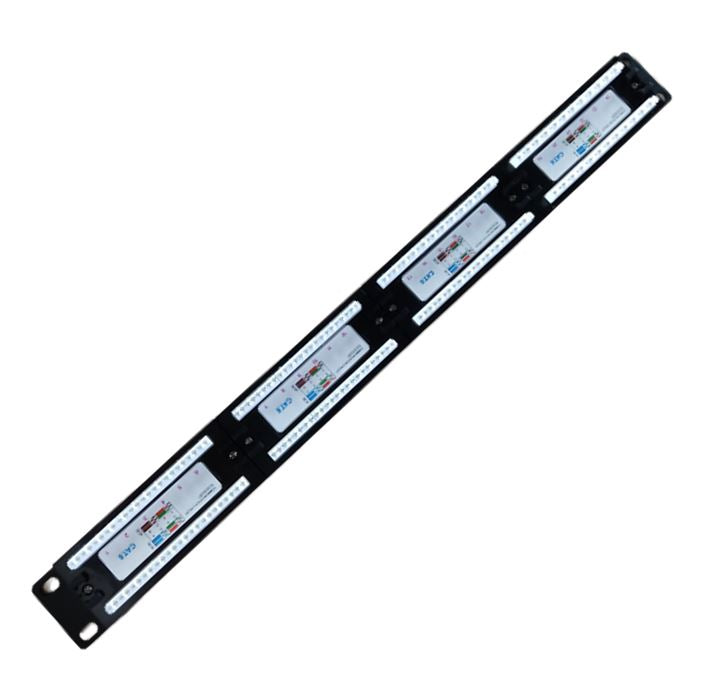 LDR 24 Port Cat6 Rack Mount Patch Panel - Ethernet Network Organizer