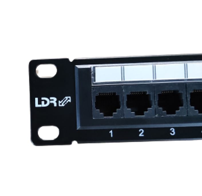 LDR 24 Port Cat6 Rack Mount Patch Panel - Ethernet Network Organizer