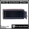 LDR 4U Double Section Wall Mount Security Cabinet | Easy Access