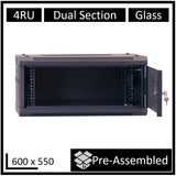 LDR 4U Double Section Wall Mount Security Cabinet | Easy Access LDR