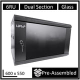 LDR 6U Two-Section Wall Mount Network Cabinet 550mm Deep LDR