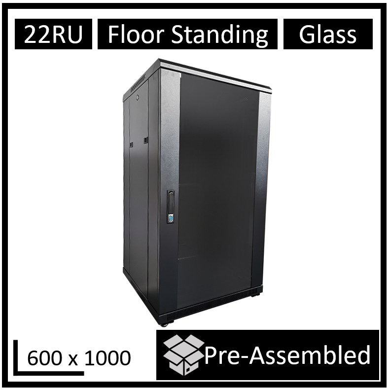 LDR 22U Assembled Server Rack Cabinet - Floor Standing